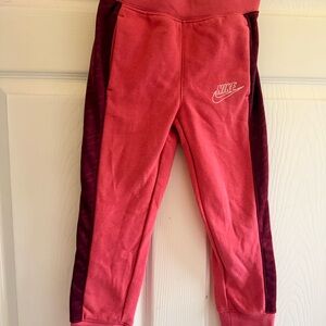 Nike Kids Hot Pink and Burgundy Joggers